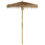 vidaXL Parasol Tiki avec auvent en feuille de bananier 150 cm bambou