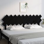 vidaXL Tête de lit Noir 196x3x80 5 cm Bois massif de pin