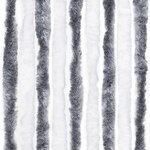 vidaXL Moustiquaire Gris et blanc 100x220 cm Chenille