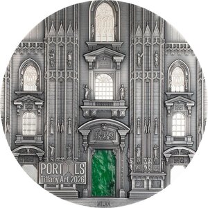 Pièce de monnaie en Argent 100 Dollars g 1000 (1 Kg) Millésime 2026 Tiffany Art MILAN AND PRAGUE (PRÉCOMMANDE)