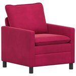 vidaXL Ensemble de Canapés 2 pc Bordeaux Velours
