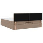 VidaXL Cadre de lit ottoman et matelas cappuccino 200x200cm similicuir