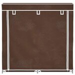 vidaXL Armoire à chaussures avec housse 115 x 28 x 110 cm Tissu Marron