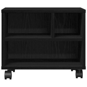 vidaXL Support d'imprimante avec roues chêne noir 41x32x34 5 cm