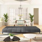 vidaXL Canapé-lit à 2 places gris foncé velours