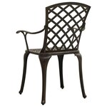 vidaXL Chaises de jardin 2 Pièces Aluminium coulé Bronze