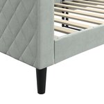 vidaXL Lit de repos sans matelas gris clair 80x200 cm velours