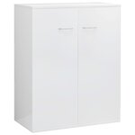 vidaXL Buffet Blanc brillant 60x30x75 cm Bois d'ingénierie