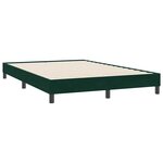 vidaXL Sommier à lattes de lit et matelas et LED vert foncé 160x220cm velours