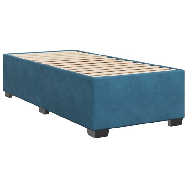 vidaXL Cadre de lit sans matelas bleu 100x200 cm velours
