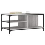 vidaXL Table basse Sonoma gris 100x50x45 cm Bois d'ingénierie