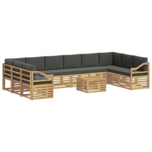 vidaXL Ensemble de canapés d'extérieur 8 Pièces Blanc et Anthracite