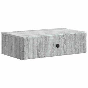 vidaXL Table d'appoint murale Sonoma gris 59 x 34 5 x 17 cm