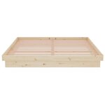 vidaXL Cadre de lit bois massif 160x200 cm