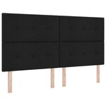 vidaXL Tête de lit LED avec des lumières à LED Noir 180 cm Polyester