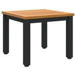 vidaXL Tables de jardin Naturel et noir 45 x 45 x 38 cm