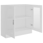 vidaXL Armoire à vitrine Blanc 82 5x30 5x80 cm Bois d'ingénierie