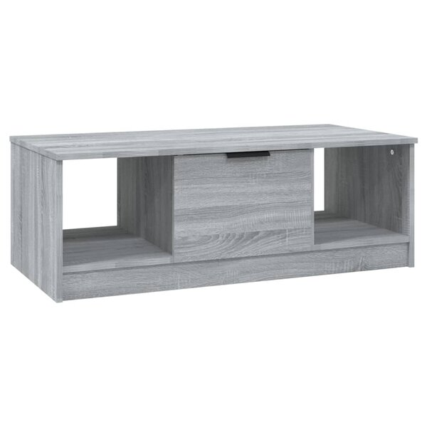 vidaXL Table basse sonoma gris 102x50x36 cm bois d'ingénierie