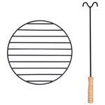 vidaXL Foyer avec tisonnier 54x54x55 cm Acier