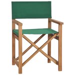 vidaXL Chaises de metteur en scène pliantes lot de 2 Bois teck massif
