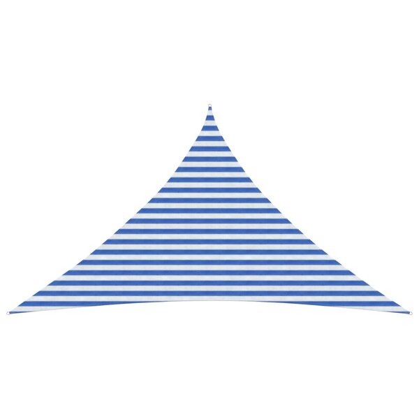 vidaXL Voile d'ombre 3 5 x 3 5 x 4 9 m HDPE Triangulaire Bleu et Blanc