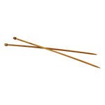 2 aiguilles à tricoter en bambou 35 cm - Ø 5 5 mm