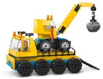 LEGO City - Ensemble de Construction Camions de Chantier et Grue à Boule de Démolition - 60391