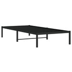 vidaXL Cadre de lit métal sans matelas noir 90x200 cm