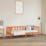 vidaXL Cadre de lit Cire marron 90 x 190 cm Bois de pin massif