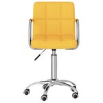 vidaXL Chaise pivotante de bureau Jaune moutarde Tissu