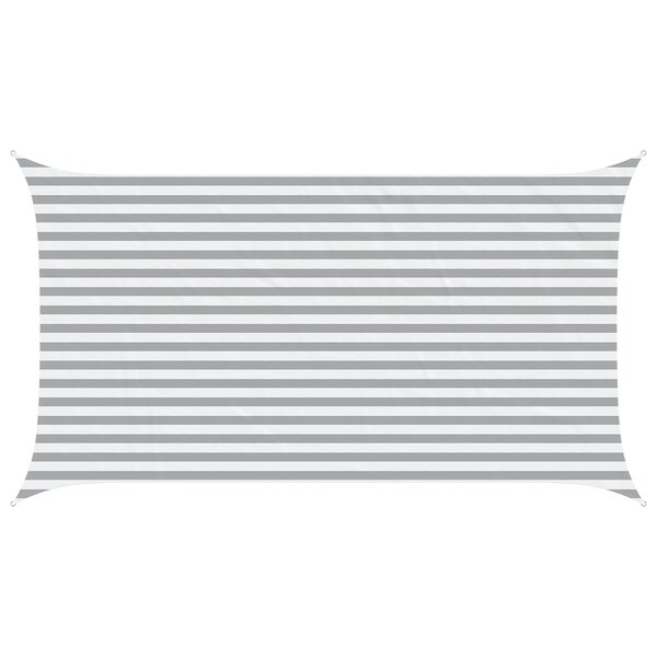 vidaXL Voile d'ombre Gris clair et blanc 2 5 x 4 5 m