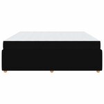 vidaXL Cadre de lit avec matelas Noir 200 x 200 cm tissu