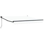 vidaXL Auvent Rétractable Blanc 350 x 250 cm tissu