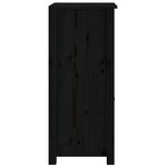 vidaXL Buffets 2 Pièces Noir 40x35x80 cm Bois massif de pin