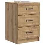 vidaXL Cabinet de chevet avec tiroir Chêne artisanal 43 x 41 x 63 5 cm