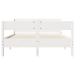 vidaXL Cadre de lit sans matelas blanc 140x200 cm bois de pin massif