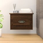 vidaXL Table de chevet murale chêne marron 41 5x36x28 cm