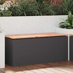 vidaXL Banc de jardin Noir 100 x 40 x 43 cm Acier