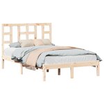 vidaXL Cadre de lit sans matelas 120x190 cm bois massif