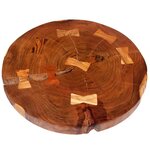 vidaXL Table basse Bois d'acacia massif (55-60) x 40 cm