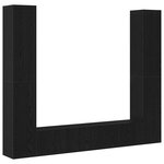 vidaXL Set de 6 meubles TV - Montage mural  Bois d'ingénierie en chêne noir