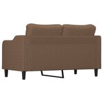 vidaXL Canapé à 2 places Marron 140 cm Tissu