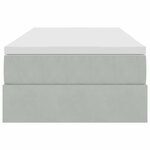 vidaXL Lit avec rangement et matelas Gris clair 100 x 200 cm Velours