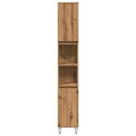 vidaXL Armoire de salle de bain chêne artisanal 30x30x190 cm