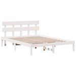 vidaXL Cadre de lit Blanc 160 x 200 cm Bois de pin massif