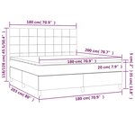vidaXL Sommier à lattes de lit et matelas Vert foncé 180x200cm Velours