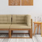 vidaXL Canapé d'angle extérieur Bois d'Acacia Massif Naturel