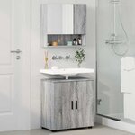 vidaXL Ensemble de mobilier de salle de bain 2 Pièces Sonoma gris