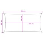 vidaXL Voile d'ombre 2 5 x 6 m HDPE Rectangulaire Taupe