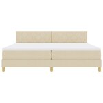 vidaXL Lit Box Spring avec Matelas & LED Crème 200x200 cm Tissu
